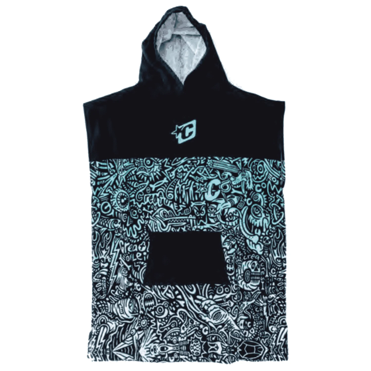 Creatures Of Leisure | Grom Poncho - Fluro Blue Fade Black