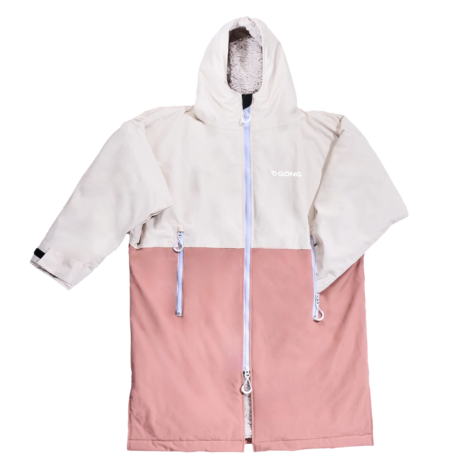 GONG | Poncho Imperméable Rose / Crème