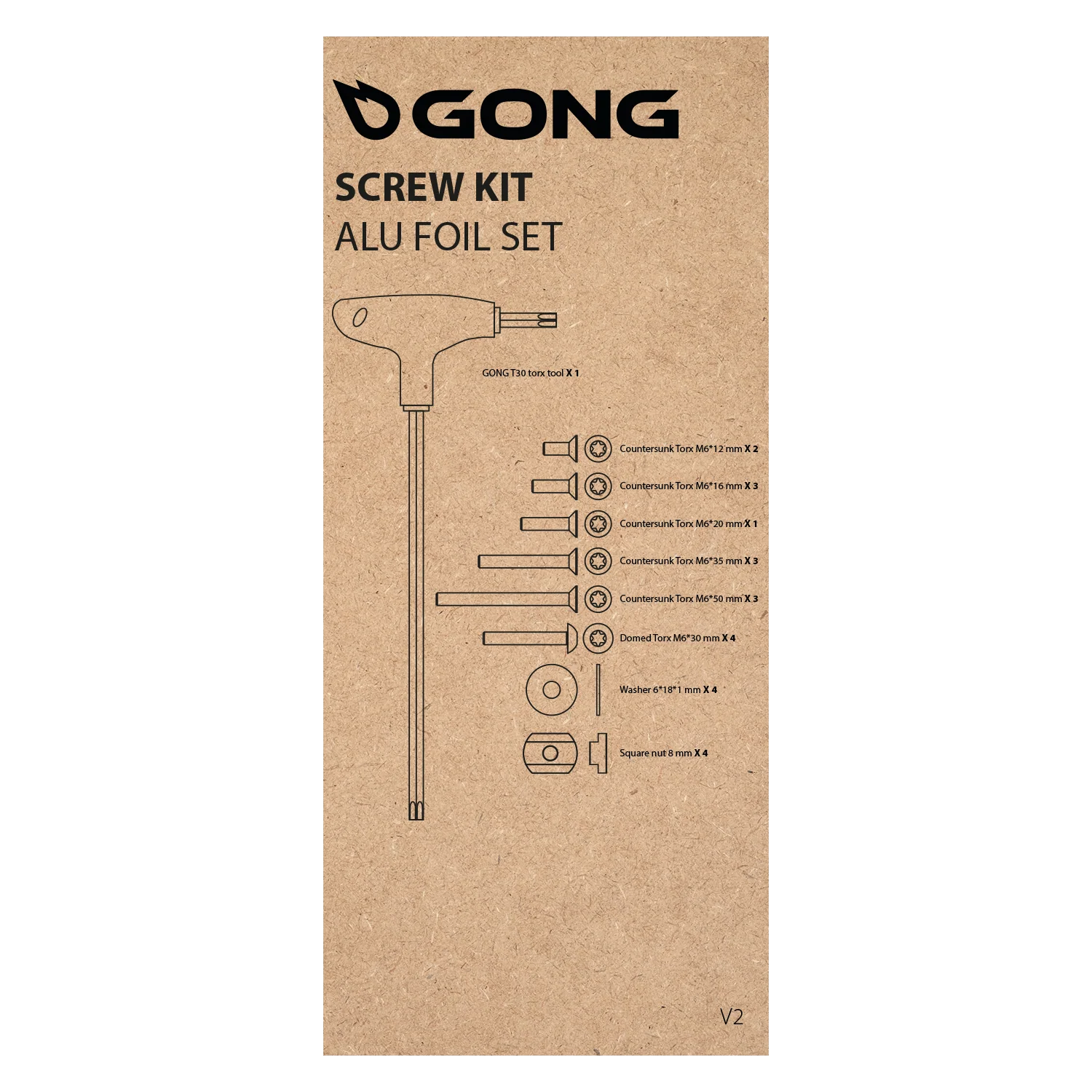GONG | Kit Vis Complet Foil Alu V2