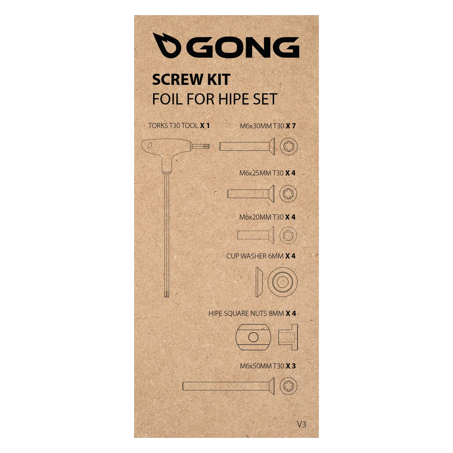 GONG | Kit Vis Complet Foil HIPE